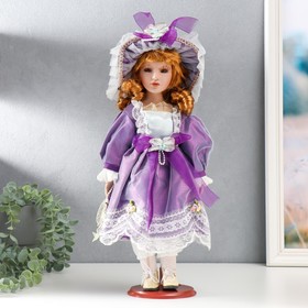 Кукла коллекционная керамика "Малышка Лида в фиолетовом платьице" 40 см в Донецке