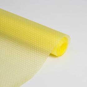 Коврик противоскользящий Доляна «Круги», 30x150 см, цвет прозрачный жёлтый