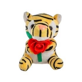 Мягкая игрушка «Тигр с розой», на присоске, цвета МИКС
