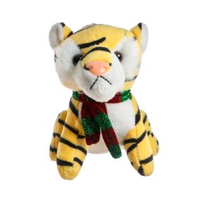 Мягкая игрушка «Тигр в шарфе», на присоске, 11 см, цвета МИКС в Донецке