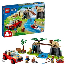 Конструктор Lego City «Спасательный внедорожник для зверей», 157 элементов