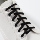 Шнурки для обуви, пара, круглые, d = 5 мм, 110 см, цвет чёрный - фото 3060457