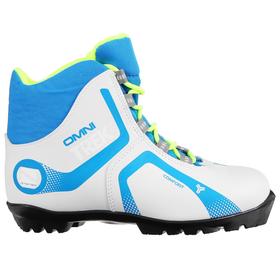 Ботинки лыжные TREK Omni 5 NNN, цвет белый, лого синий, размер 36 в Донецке