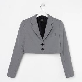 Пиджак женский укороченный MIST р. 42, чёрный/белый