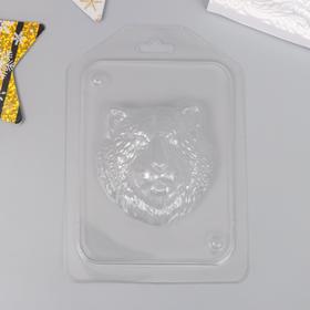 Пластиковая форма "Морда тигра средняя 2D" 7х6,5 см