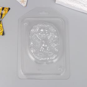 Пластиковая форма "Тигрёнок на снегу" 8,8х6,7 см