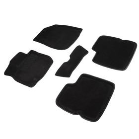 Коврики 3D для Nissan Terrano III, 2014-2015, черные , комплект 7327467
