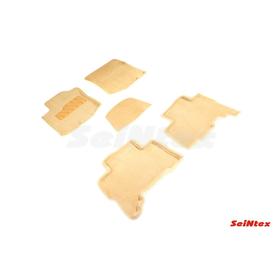 Коврики 3D для Toyota Land Cruiser Prado 150, 2009-2013, бежевые , комплект 7327491