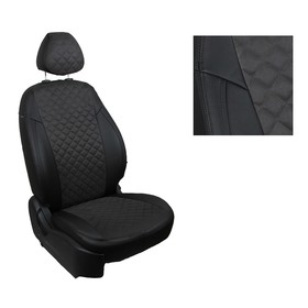 Авточехлы для Hyundai Solaris II sd, (40/60), 2017-н.в, Ромб , алькантара, набор 7327509
