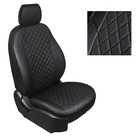 Авточехлы для Chevrolet Aveo II, 2011-н.в, Ромб , экокожа, набор 7327573 - фото 104397
