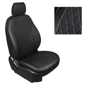 Авточехлы для Mitsubishi Outlander XL, 2006-2012, Ромб , экокожа, набор 7327715