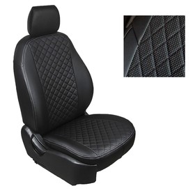 Авточехлы для Nissan Qashqai II, 2014-н.в, Ромб , экокожа, набор 7327729