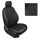 Авточехлы для Nissan Tiida Hatchback, 2007-2015, Ромб , экокожа, набор 7327733 - фото 104528