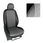 Авточехлы для Toyota LC PRADO 150, (5 мест), 2017-н.в, серый, экокожа, набор 7327809 - фото 104592