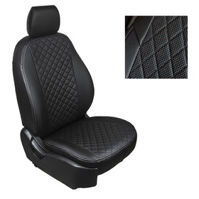 Авточехлы для Volkswagen Jetta, 2011-2018, Ромб , экокожа, набор 7327821