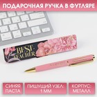 Ручка в подарочном футляре Best Teacher, металл, синяя паста, пишущий узел 1 мм 6537082 - фото 6209149