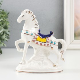 Сувенир керамика "Конь с попоной" стразы 15 см в Донецке
