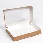 Контейнер на вынос, с окном, крафт, 25 х 15 х 4 см 7121780