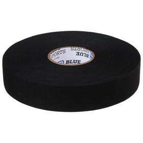 Лента хоккейная Blue Sport Tape Coton Black, длина 47 м, ширина 24 мм, чёрная