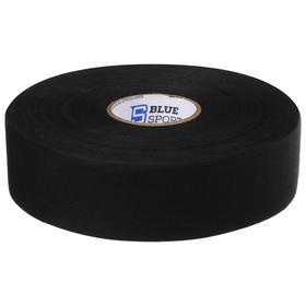 Лента хоккейная Blue Sport Tape Coton Black, длина 50 м, ширина 36 мм, чёрная