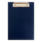 Планшет с зажимом А5, 2 мм, Calligrata, прочный, картон/бумвинил, синий (клипборд) - фото 817852