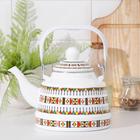 Чайник эмалированный «Скандинавия», 1,7 л, индукция, цвет белый, орнамент - фото 3101126