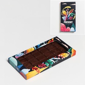Коробка для шоколада «Present», с окном, 17,3 × 8,8 × 1,5 см