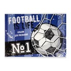 Альбом для рисования А4, 12 листов на скрепке "Футбол №1", бумажная обложка, блок 100 г/м2