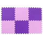 Мягкий пол универсальный «Розово-фиолетовый» 30х30х1,4, 6 элементов - фото 3116648