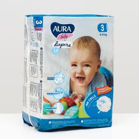 {{photo.Alt || photo.Description || 'Подгузники одноразовые для детей Aura Baby 3/M 4-9 кг small-pack 14шт'}}