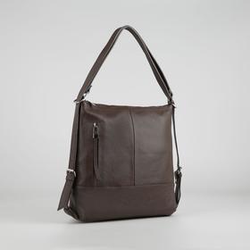 Bag-backpack, lightning department, 2 outer pockets, brown color