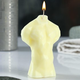 Фигурная свеча "Торс мужской хрусталь" молочная, 140г в Донецке