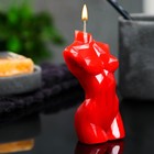 Фигурная свеча "Торс женский хрусталь" красная, 10см - фото 7176551