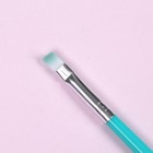 Кисть для макияжа, скошенная, 12,5 см, цвет бирюзовый - фото 800020886