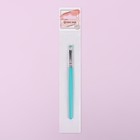 Кисть для макияжа, скошенная, 12,5 см, цвет бирюзовый - фото 800020887