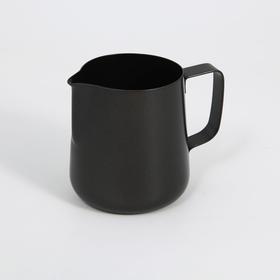 Молочник-питчер 350 мл, 11×8,5×8,5, цвет чёрный