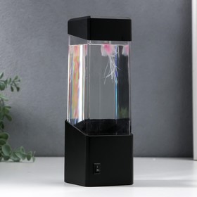 Светильник лава c USB "Пара медуз" LED чёрный 7,6х7,6х23 см