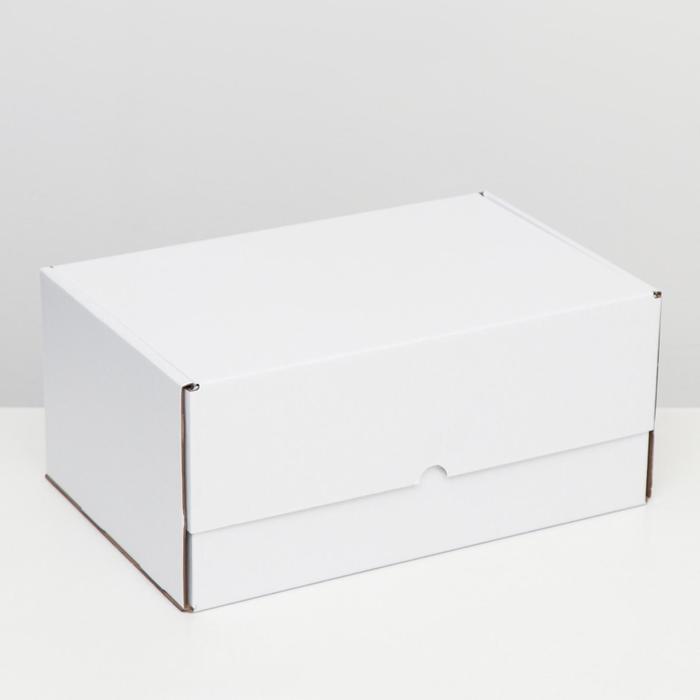 Коробка самосборная "Почтовая", белая, 40 х 27 х 18 см,