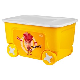Ящик для хранения игрушек «Фиксики» на колесах, 50 литров
