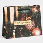 Пакет ламинированный горизонтальный «Золотое шары», MS 23 × 18 × 8 см 6765830