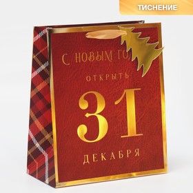 Пакет ламинированный вертикальный «С Новым Годом»,  21,5 × 25 × 10 см