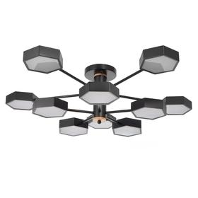 Люстра 1318/10BK LED 240Вт 3000-6000К черный 87х90х25 см