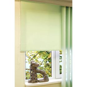 Рулонная штора, цвет светло-зелёный, 115х170 см