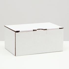 Коробка-пенал, белая, 22 х 15 х 10 см,