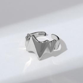 Кольцо "Острые углы", цвет серебро, безразмерное