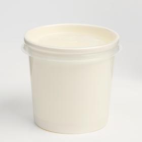 Супнциа с пластиковой крышкой, белая, 300 мл (10 шт)