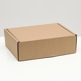 Коробка-шкатулка, бурая, 27 х 21 х 9 см,