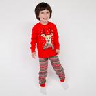 Пижама детская, цвет красный, рост 104 см - фото 107049564