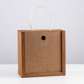 Box Case 20 × 20 × 9 cm Gift Wooden, Pen Rock, Rosewood
