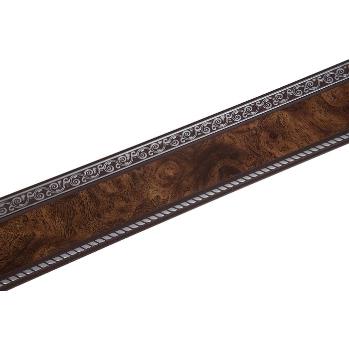 Декоративная планка «Есенин», длина 350 см, ширина 7 см, цвет серебро/карельская берёза - фото 2107690